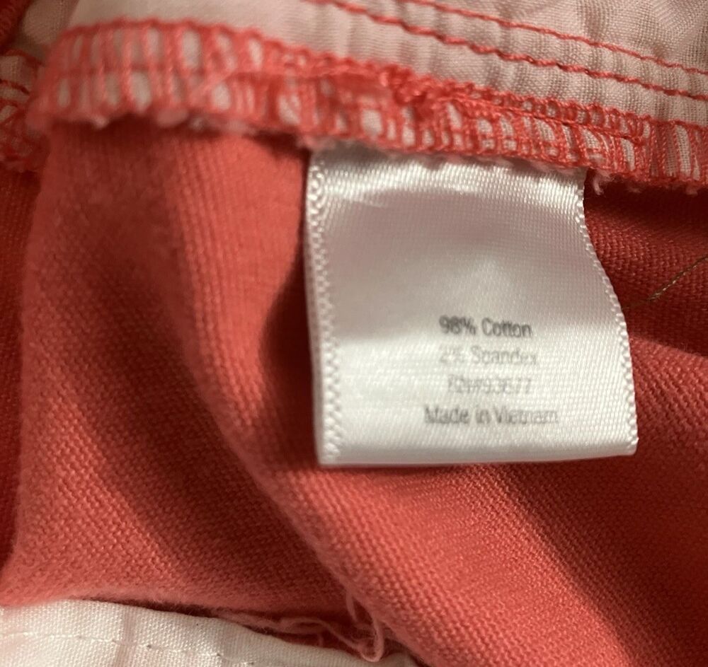 ANA Womens Coral Twill Shorts  Size 6 - Picture 4 of 7